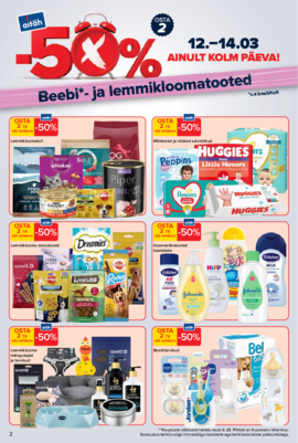 50% Beebi- ja lemmikloomatooted, 12.-14.03 page 0